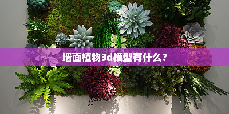 墙面植物3d模型有什么？
