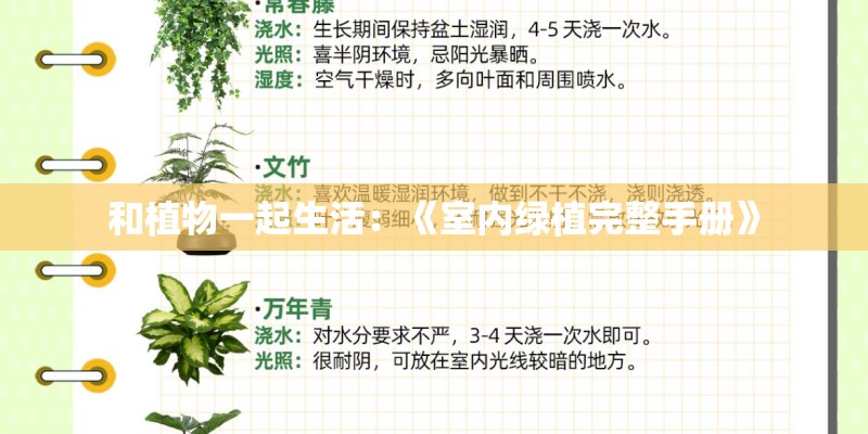 和植物一起生活：《室内绿植完整手册》