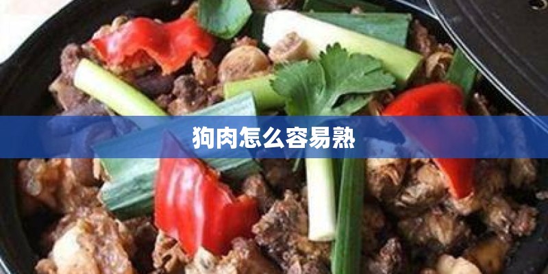 狗肉怎么容易熟