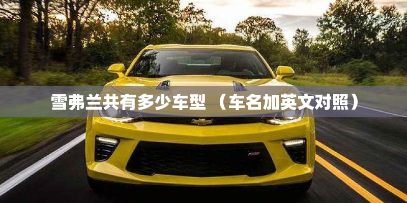 雪弗兰共有多少车型 （车名加英文对照）