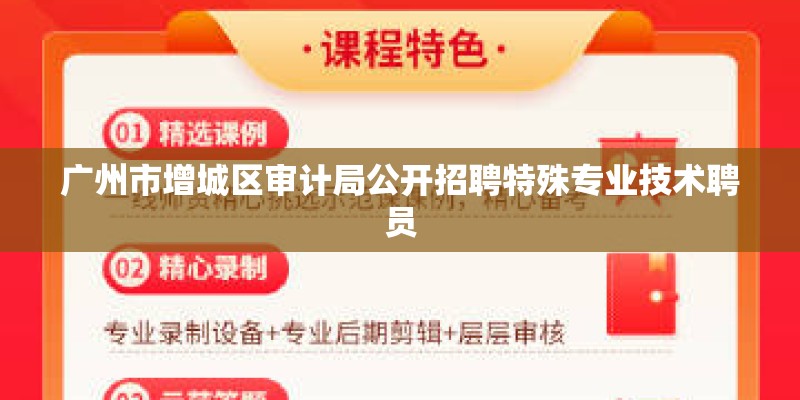 广州市增城区审计局公开招聘特殊专业技术聘员