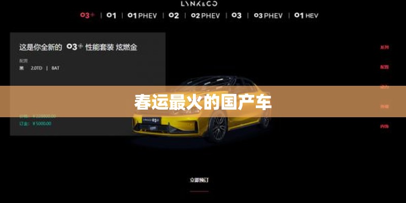 春运最火的国产车