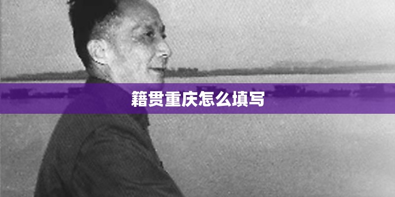 籍贯重庆怎么填写