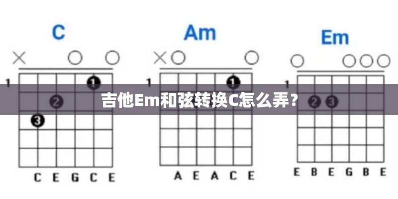 吉他Em和弦转换C怎么弄？