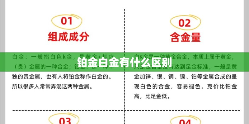 铂金白金有什么区别