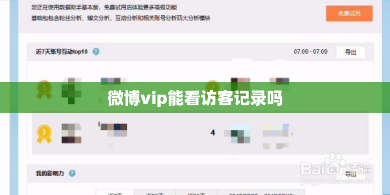 微博vip能看访客记录吗