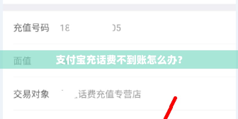 支付宝充话费不到账怎么办？