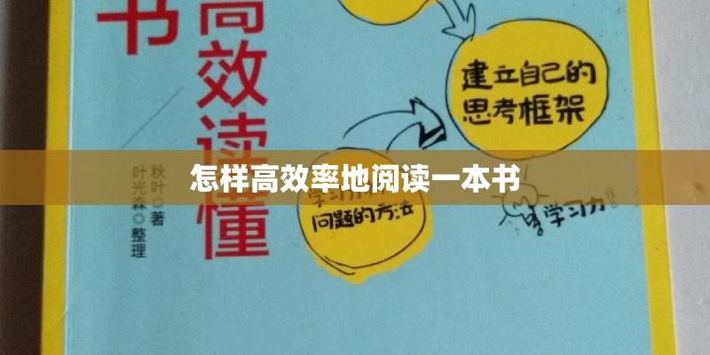 怎样高效率地阅读一本书