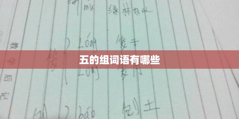 五的组词语有哪些