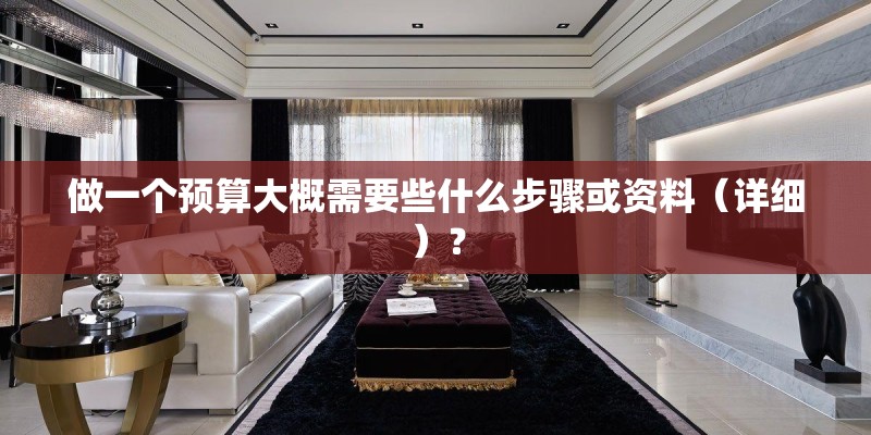做一个预算大概需要些什么步骤或资料（详细）？