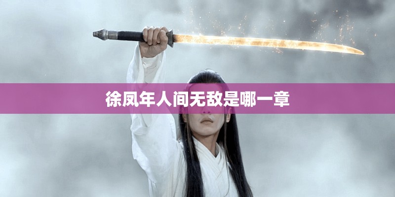 徐凤年人间无敌是哪一章