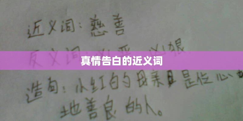 真情告白的近义词