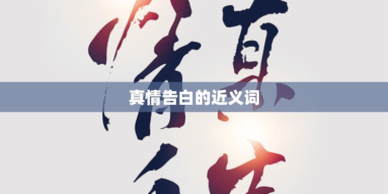 真情告白的近义词