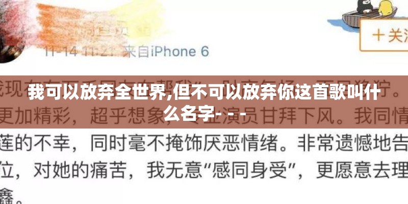 我可以放弃全世界,但不可以放弃你这首歌叫什么名字- - - 我可以放弃全世界,但不可以放弃你这首歌叫什么名字- - -