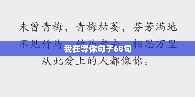 我在等你句子68句