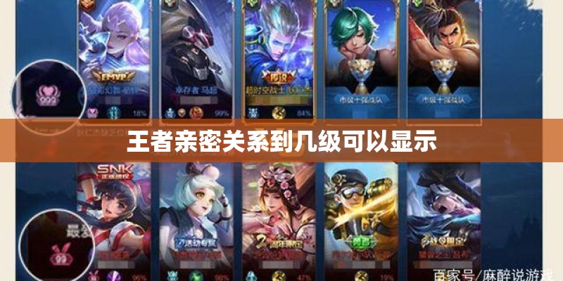 王者亲密关系到几级可以显示