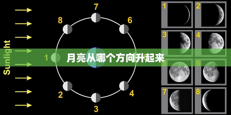 月亮从哪个方向升起来