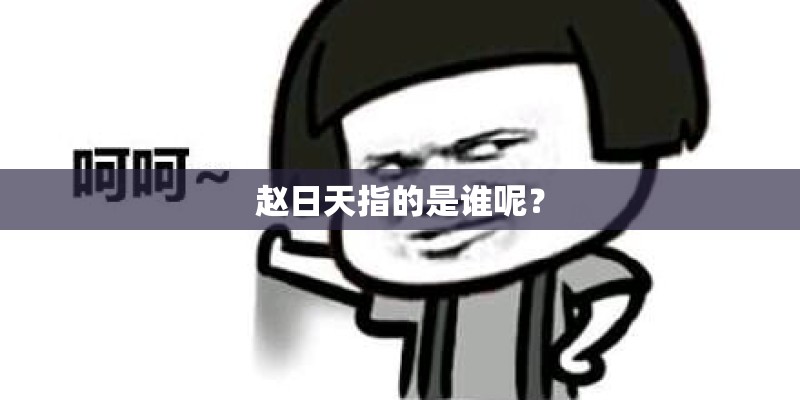 赵日天指的是谁呢？