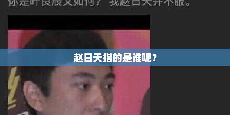 赵日天指的是谁呢？