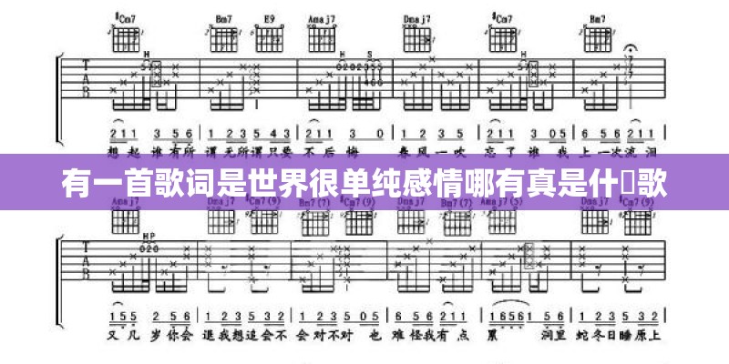 有一首歌词是世界很单纯感情哪有真是什麼歌