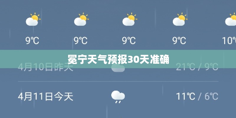 冕宁天气预报30天准确