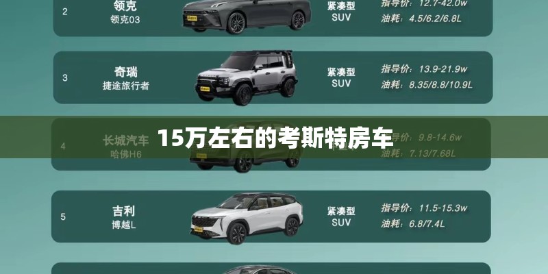 15万左右的考斯特房车