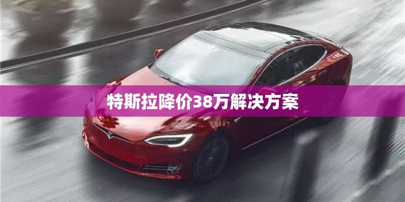 特斯拉降价38万解决方案